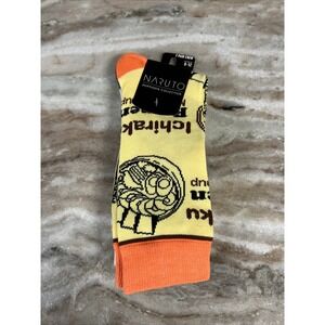 Naruto Shippuden Collection Ramen Noodle Soup Crew Socks (2 Pair) Sz 8-12